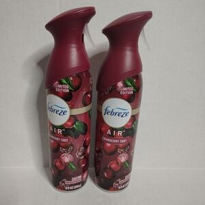 Febreze Air Freshener Spray  Cranberry Tart 8.8 Oz Each 2 Ct Limited Edition NEW